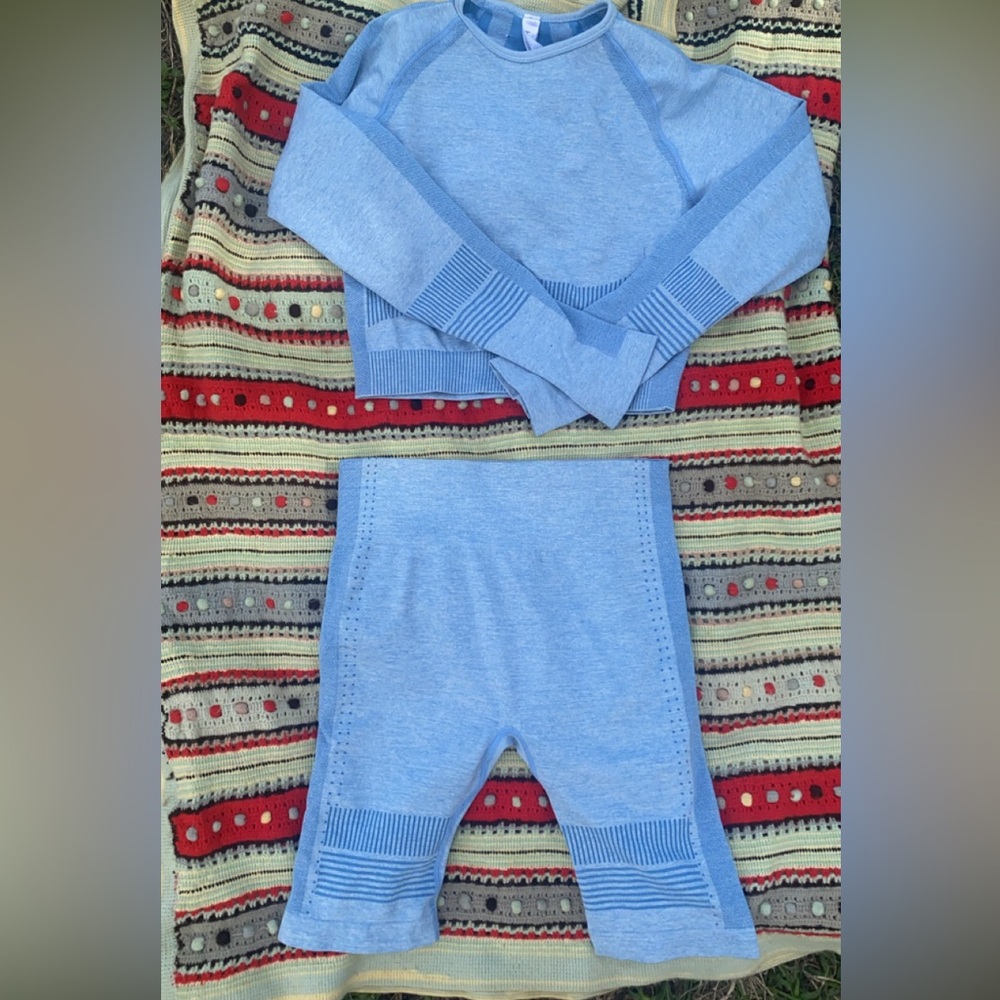 🐦 FASHION NOVA LIGHT BLUE WORKOUT SET 🐦